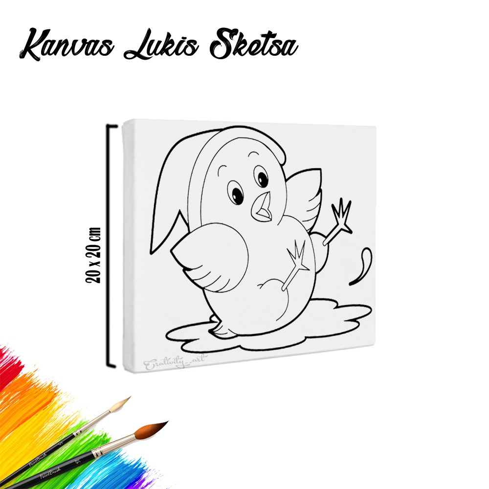 KANVAS LUKIS SKETSA / CANVAS LUKIS SKETSA - 20 X 20