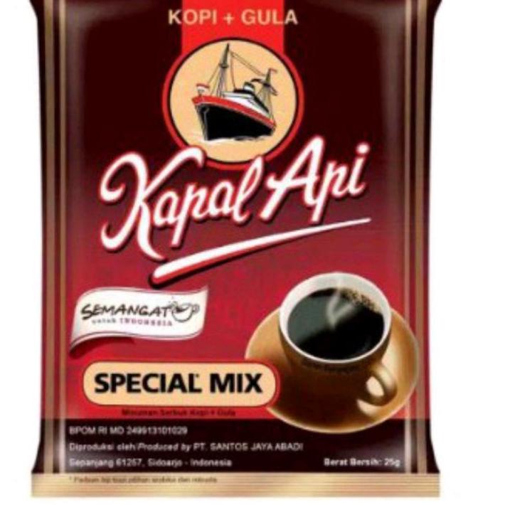 

[【FRE⚡H】]KOPI KAPAL API SPECIAL MIX RENCENG 24GRX10