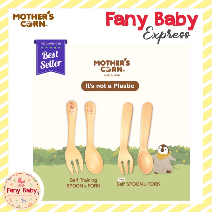 MOTHERS CORN NEW SELF SPOON AND FORK SET / 440789 (PERLENGKAPAN MAKAN DAN MINUM)