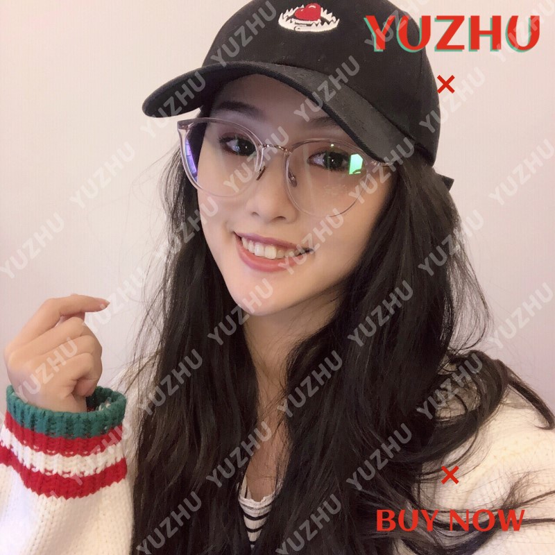 (YUZHU) Myopia Kacamata Wanita Anti Blue Mata Kucing Frame Eyeglasses