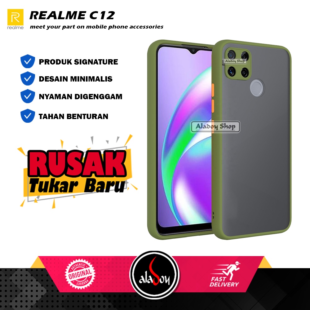 Case Realme C12 Hard Case AERO Protection Camera Premium Casing