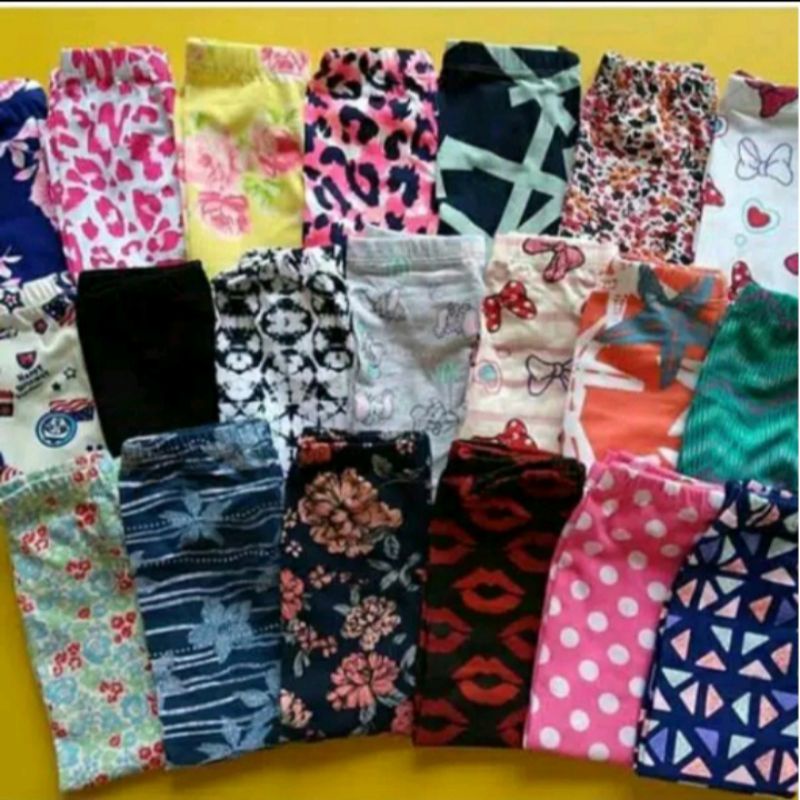 Legging panjang standart / legging motif dan polos anak /celana legging anak / legging anak murah