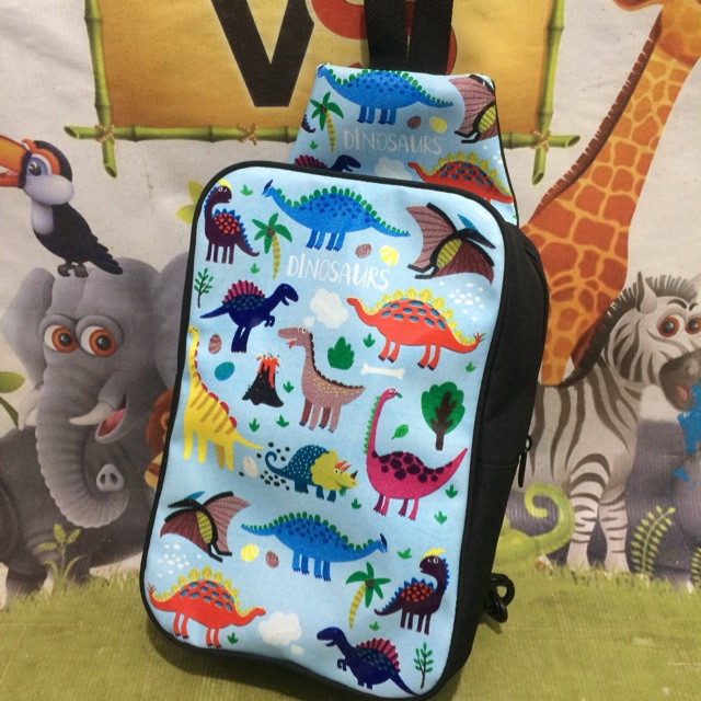 Tas ultah ransel dinosaurus souvenir ultah nama anak