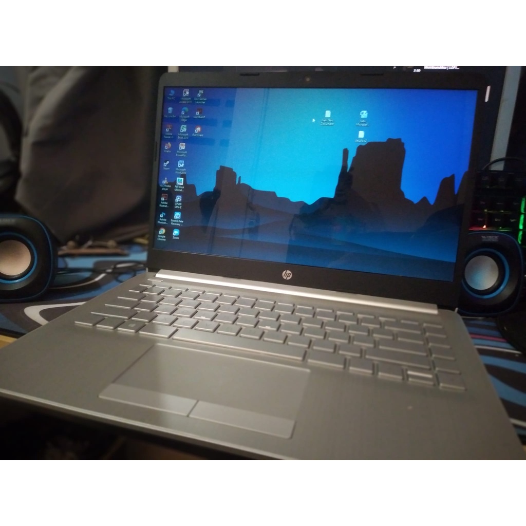 laptop hp 14s dk0073au amd a4 9125 amd radeon r3 ram 4gb hdd 1tb mulus