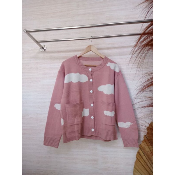 Cloud Cutes Cardigan Rajut Awan Tebal / cardy awan rajut halus realpict