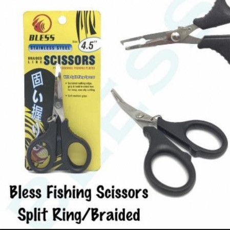 BLESS FISHING SCISSORS / GUNTING SPLIT RING FSS-001 (4,5inch / 11cm)