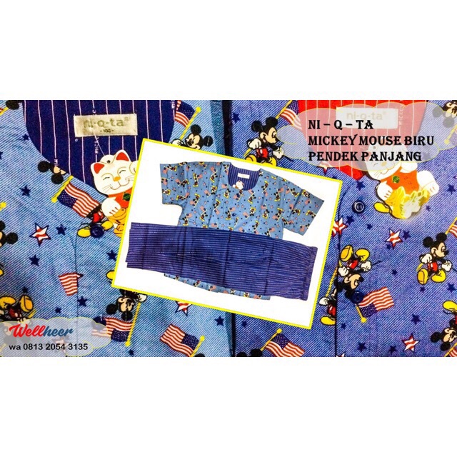 Piyama Niqta Motif Mickey S/M/L