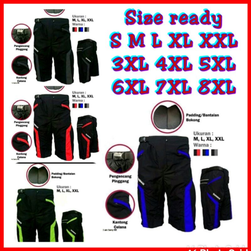 BIG SIZE JUMBO Celana sepeda gowes PADDING pria MTB / CYCLCING PANTS MTB DOWNHILL WITH PADD PADDING