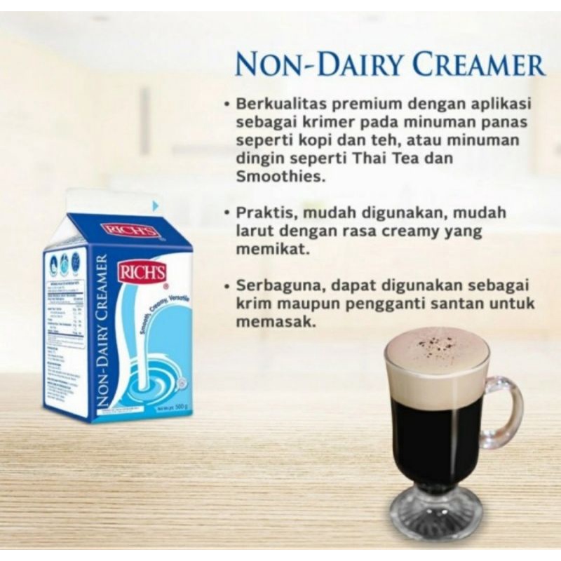 richs krimer nabati 500ml rich creamer non dairy 500 ml krimer cair