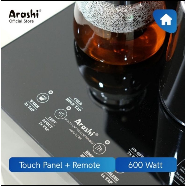 ARASHI Dispenser Air AMD 02B - Galon Bawah - Dingin Es Dan Hot - Water Dispenser