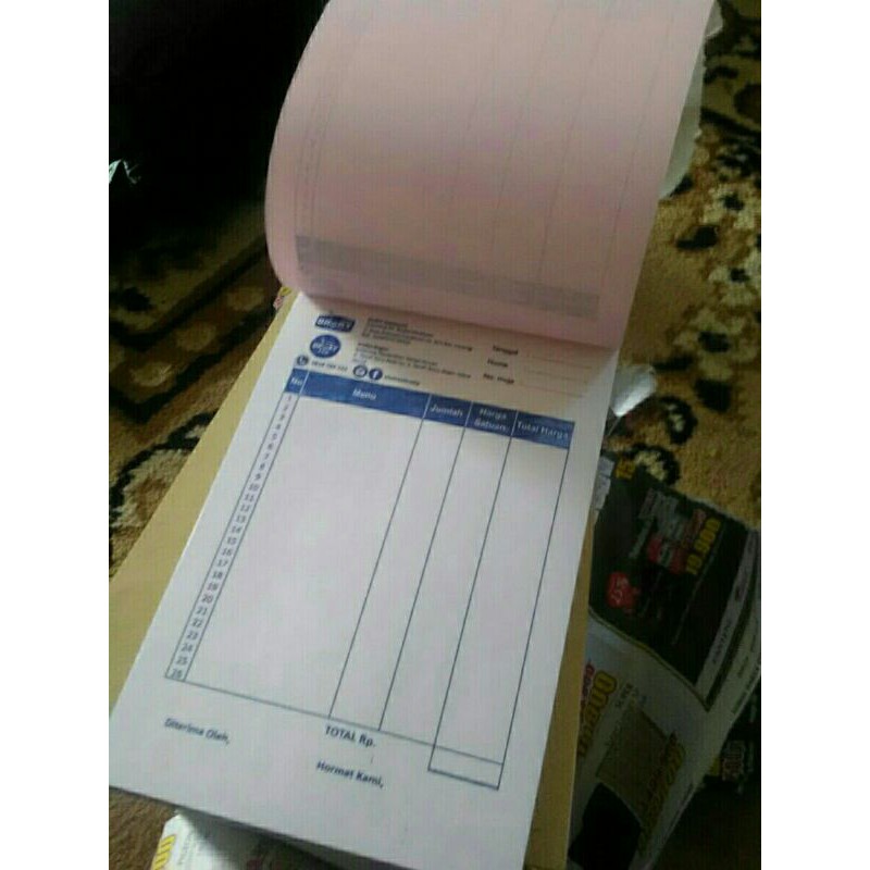 

Buku Nota Kwitansi Bon Custom Ukuran A4