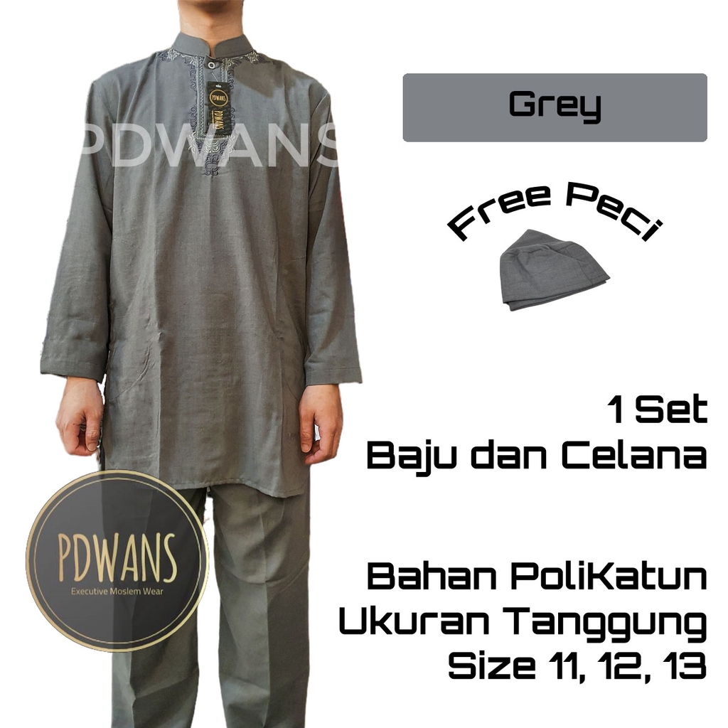 BAJU KOKO Setelan Pakistan Remaja Warna Ukuran Tanggung 11 12 13 14 15 Tahun BGM04 - PDWANS