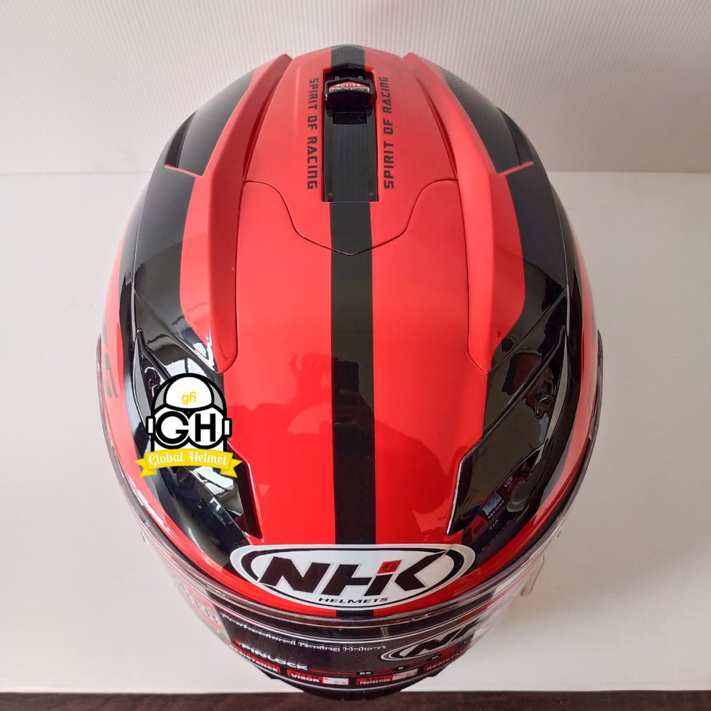 HELM FULLFACE NHK GP1000 NHK GP-1000 MOTIF R75 R -75 RED BLACK GP 1000 ORIGINAL NHK