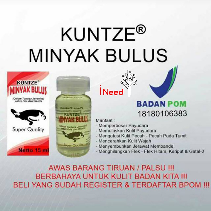 (INEED) (BPOM) KUNTZE MINYAK BULUS ASLI ORIGINAL