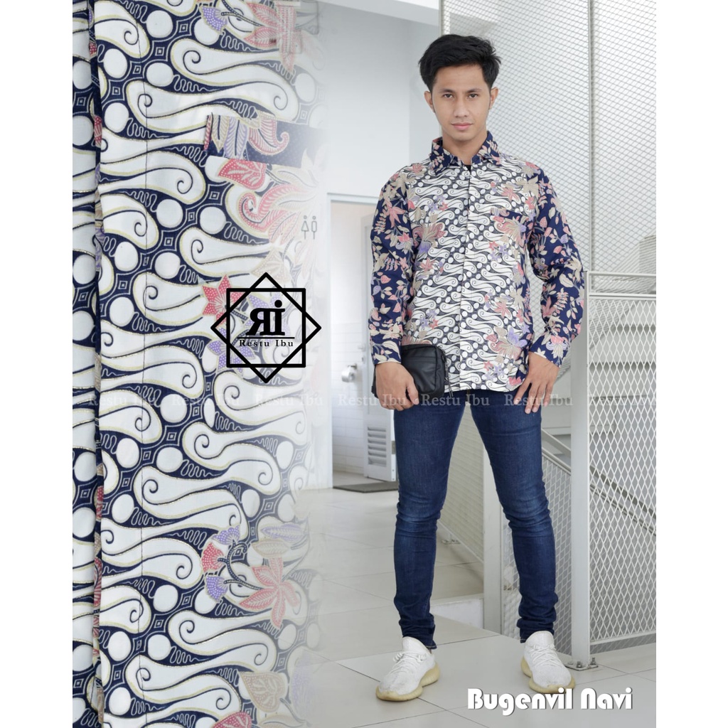 KEMEJA BATIK PRIA / KEMEJA BATIK KONDANGAN / HEM PANJANG / KEMEJA MURAH / KEMEJA BATIK TERBARU Kemeja Batik Pria Seragaman Among Tamu / Kemeja Batik Nikahan Original /TERBARU KEMEJA BATIK PRIA LENGAN PANJANG MOTIF/ CUOPLE BATIK MOTIF BUGENVIL NAVY TERBARU