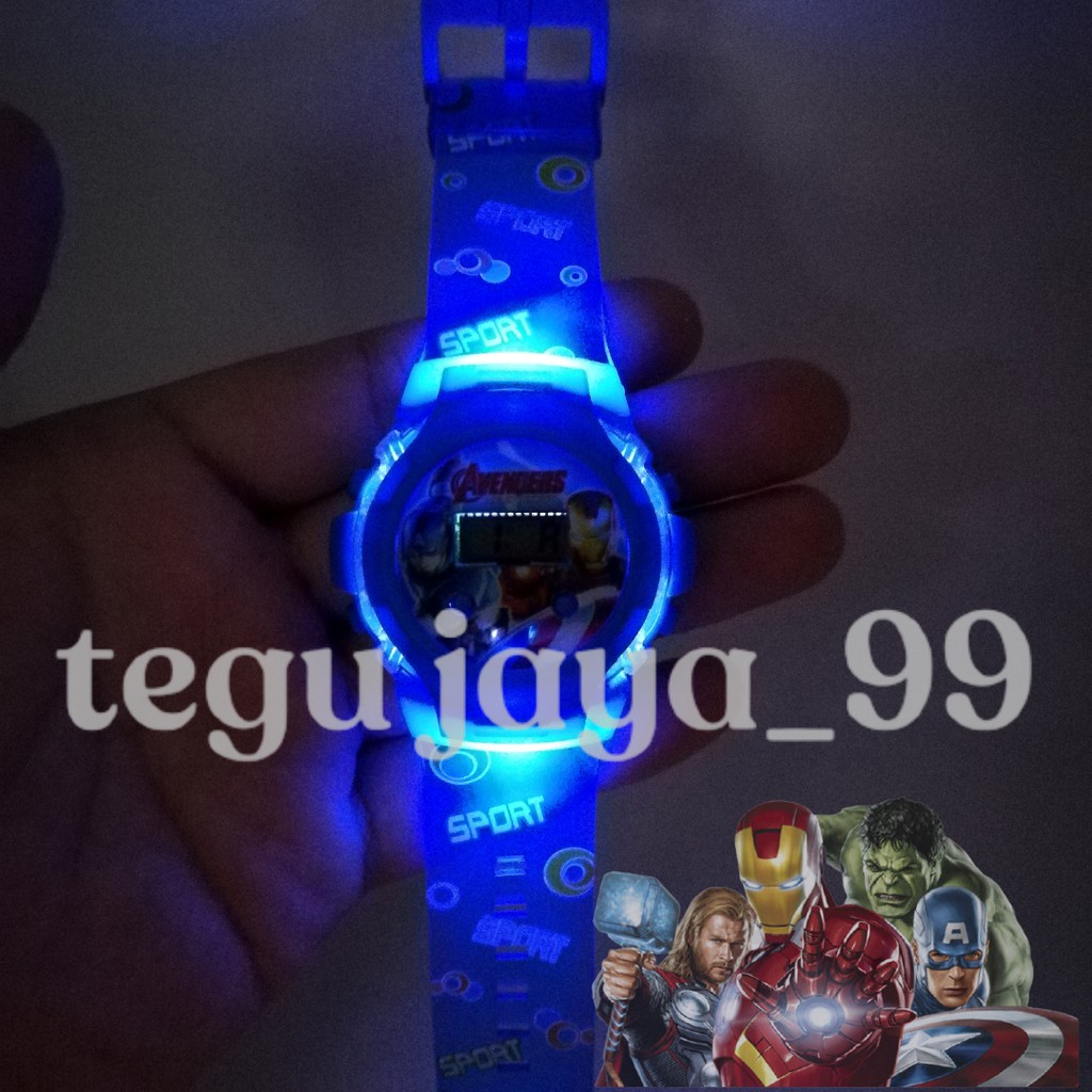 TERBARU!!! JAM TANGAN ANAK PEREMPUAN &amp; LAKI-LAKI LAMPU LED DAN MUSIK KARAKTER KARTUN TE0114