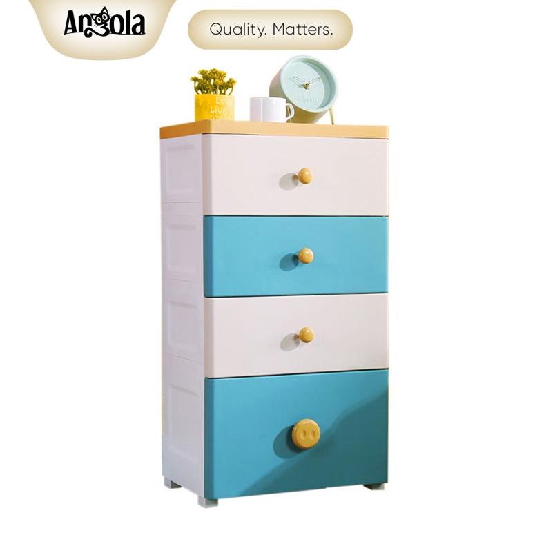 Angola Lemari Laci C11 Lemari Plastik 4 Susun Lemari Penyimpanan Loker Laci Drawer Cabinet ::..