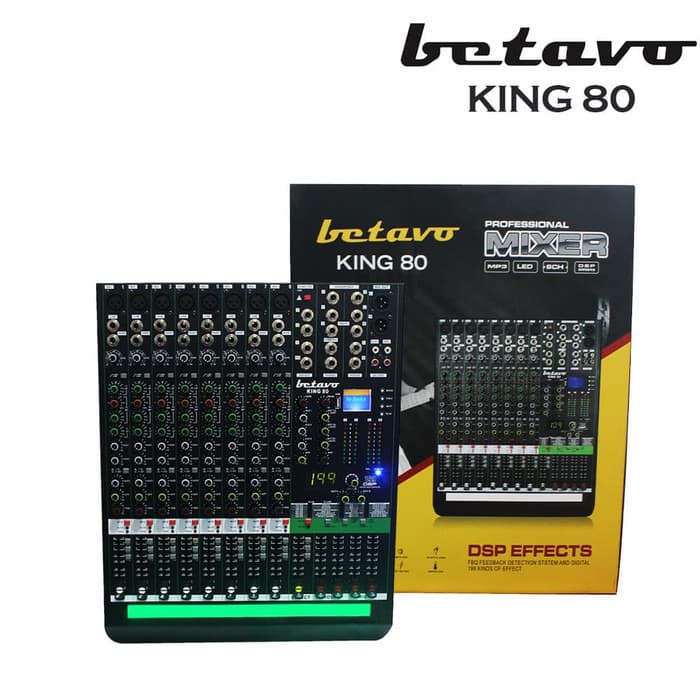 BETAVO KING 80 MIXER AUDIO VOCAL EFFECT DSP 8 CHANNEL INPUT
