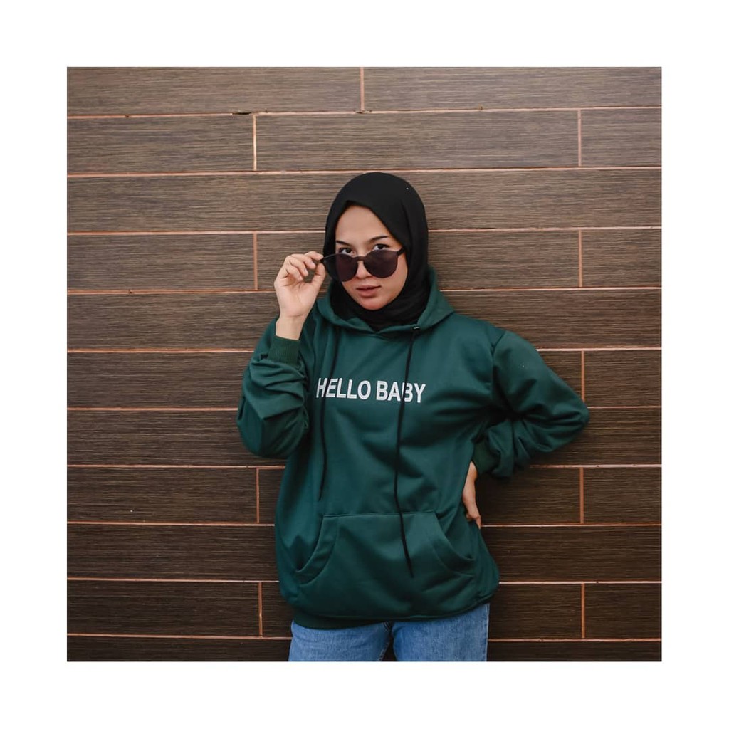 hello baby sweater wanita muraah ber hoodie