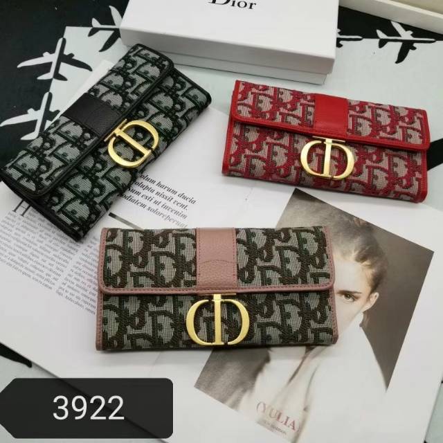 C.Dior Oblique Wallet 3922 / Dompet Wanita / Mirror Quality