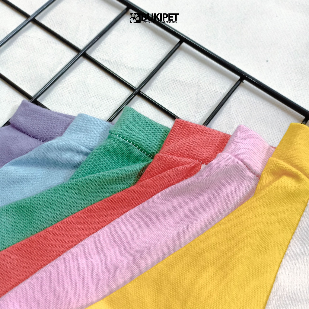 baju kucing anjing kelinci monyet lucu murah aksesoris hewan kecil - Buki basic tee series