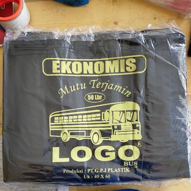 Kantong Kresek Logo Hitam Uk 40 Kantong Plastik Kresek Logo 40/plastik Kresek 40 Logo