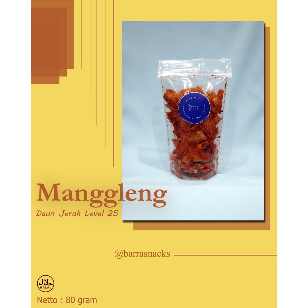 

Manggleng Daun Jeruk Level 25 Barra Snack *80gram