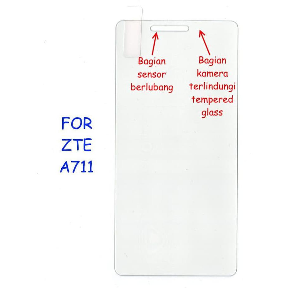 Paket Zte Blade A711 Softcase ( Case / Casing ) + Tempered Glass - Hitam