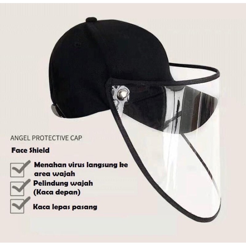 PROMO 11.11 TERMURAH || TOPI FACE SHIELD PREMIUM APD faceshield TOP QUALITY