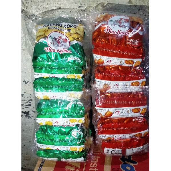 

kacang koro dua kelinci original/pedas renceng(10×18gram)