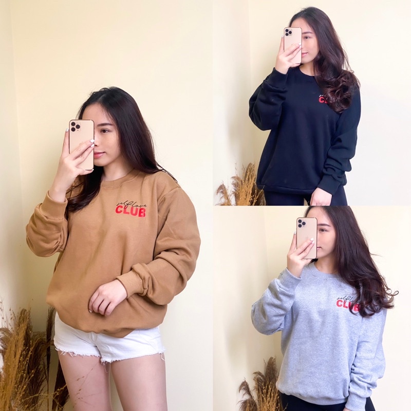 Sweater Oversize Crewneck Streetwear Sweatshirt Distro Pria dan Wanita