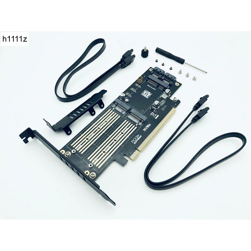 Free ongkir H1111Z Add On Cards SATA M.2 Adapter PCIE M.2 to SATA SSD M.2 SATA Adapter NVME M Key +
