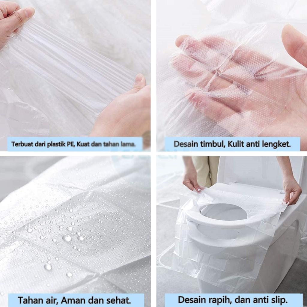 BRGUNIK Travel Toilet Seat Cover Disposable Alas Duduk Kloset Toilet Plastik R701