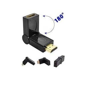 KONEKTOR CONNECTOR GENDER HDMI MALE FEMALE 180 DERAJAT PENGANTI HDMI