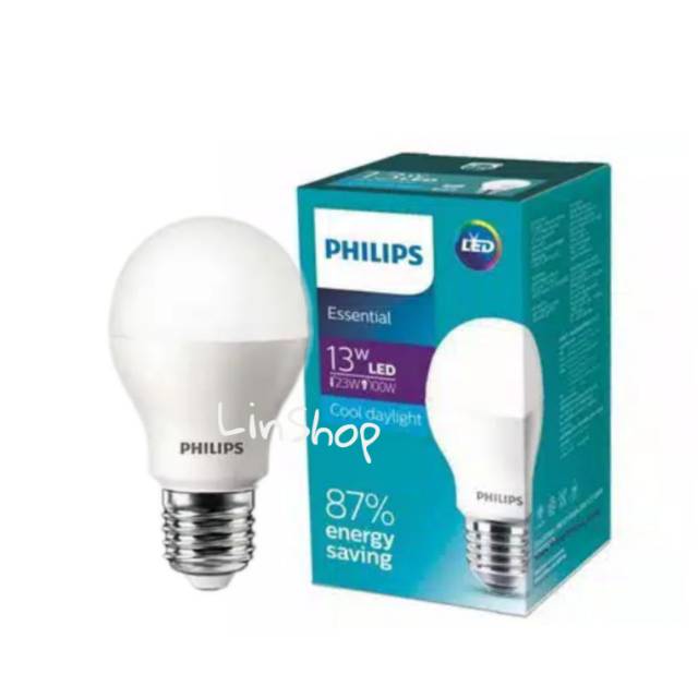 LED ESSENTIAL PHILIPS 13 WATT / LED PHILIPS 13 WATT. Cahaya Putih