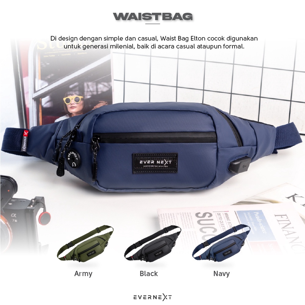 Tas Selempang Anti Air Tas Pria Wanita Selempang Dada Bahu dan Pinggang Waistbag Waterproof Original