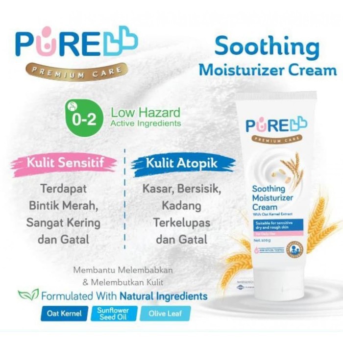 Makassar! Pure Baby Soothing Moisturizer Cream 100 gr - 200 gr