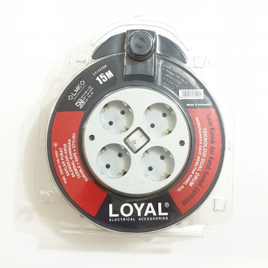 LY-131SK 15M Loyal Sapphire PREMIUM HEAVY DUTY Kabel Box Arde 15M  / Box Kabel / Kabel Rol / Stop Kontak / Colokan / Kabel Gulung