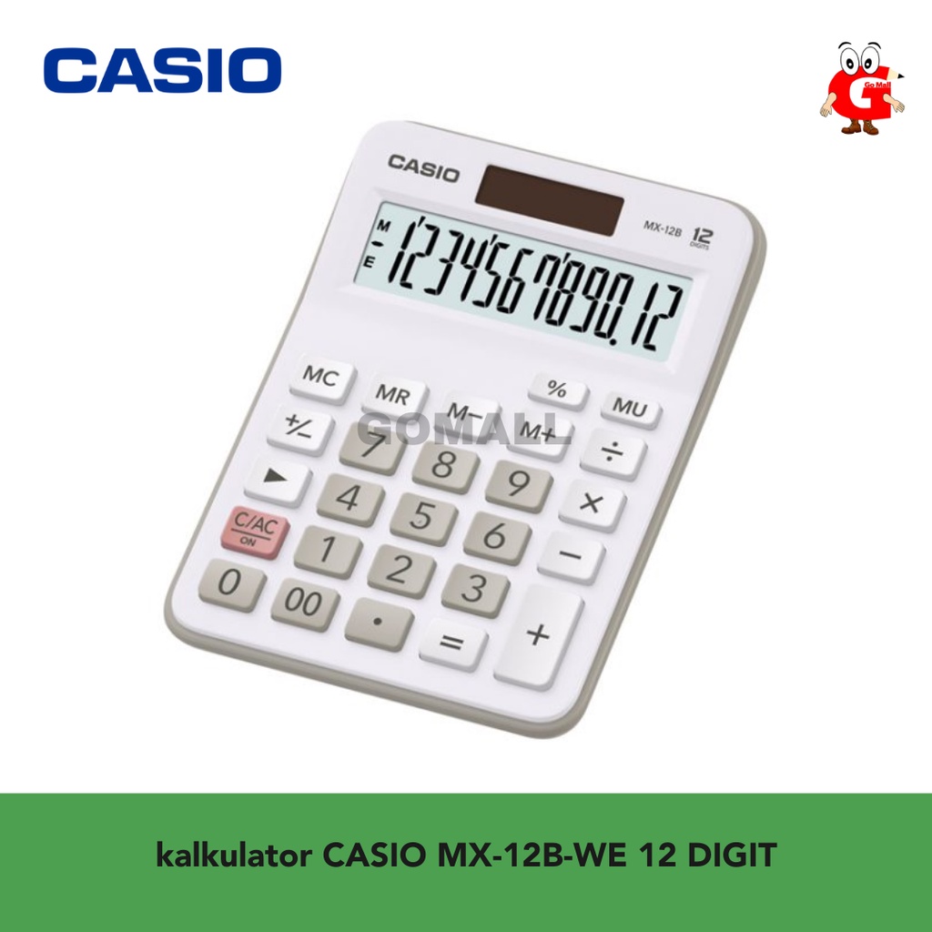 

Casio Kalkulator MX-12B Standard 12 Digit White / Putih