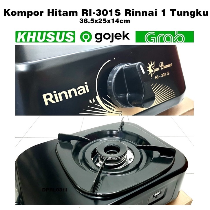 Kompor Hitam RI-301S Rinnai 1 Tungku