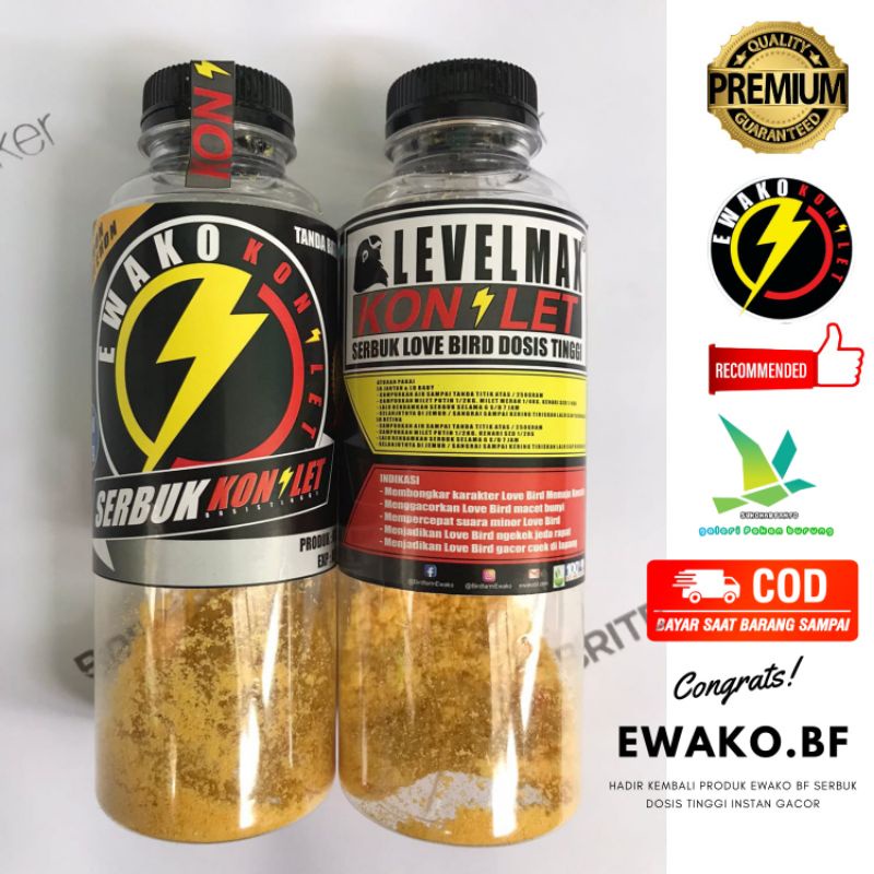 Serbuk Konslet LevelMax Lovebird Ewako Bf