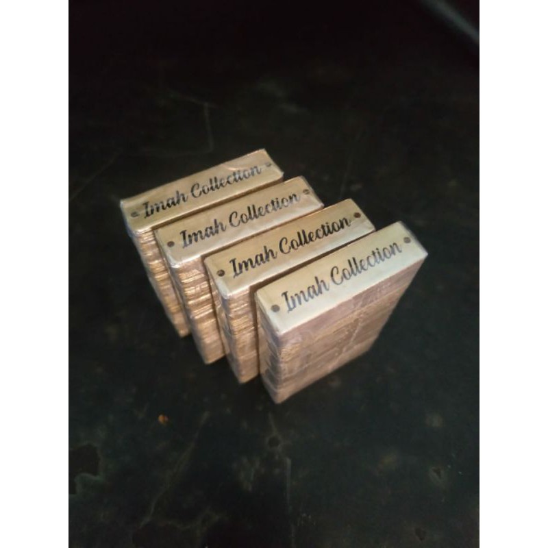 

LABEL HIJAB PLAT STAINLESS / KUNINGAN FREE DESIGN MINIM 100PCS KETEBALAN 0,6MM
