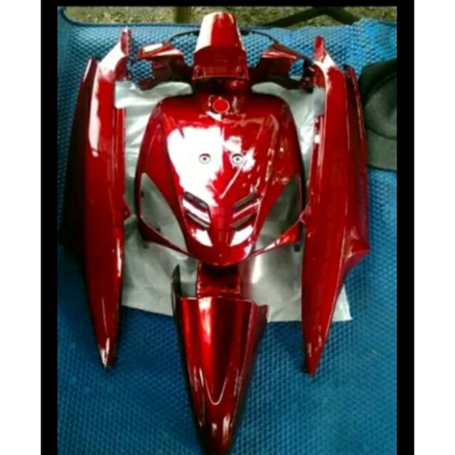 Bodi depan belakang mio sporty fuul alus merah marun