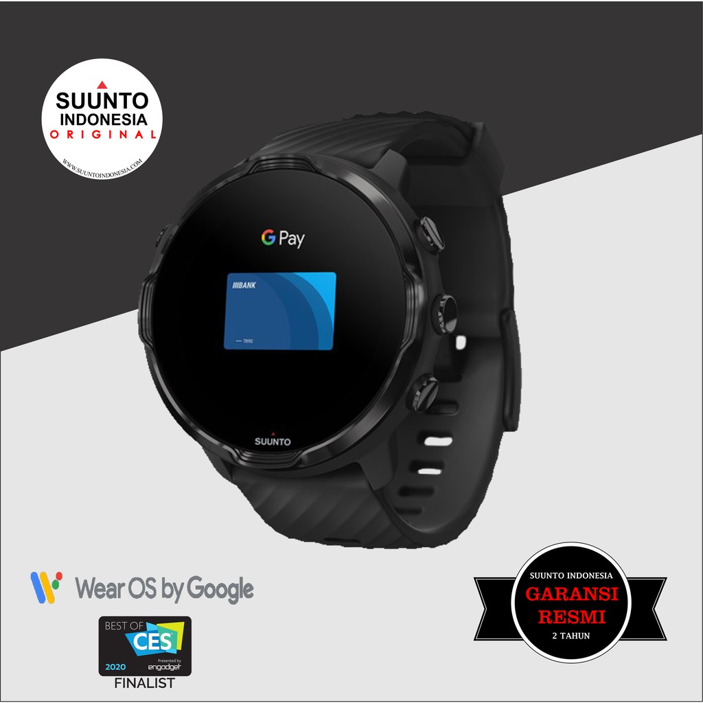 SUUNTO 7 ALL BLACK ORIGINAL GARANSI RESMI - SMART WATCH