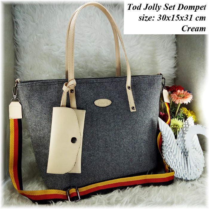 SALE Tod Jolly Kanvas Set Dompet (warna random)