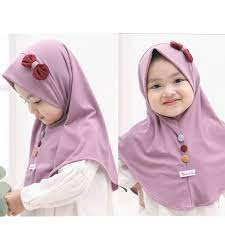 jilbab bayi / hijab bayi / jilbab anak bella pita / kerudung baby pita 0-3thn / kerudung bayi