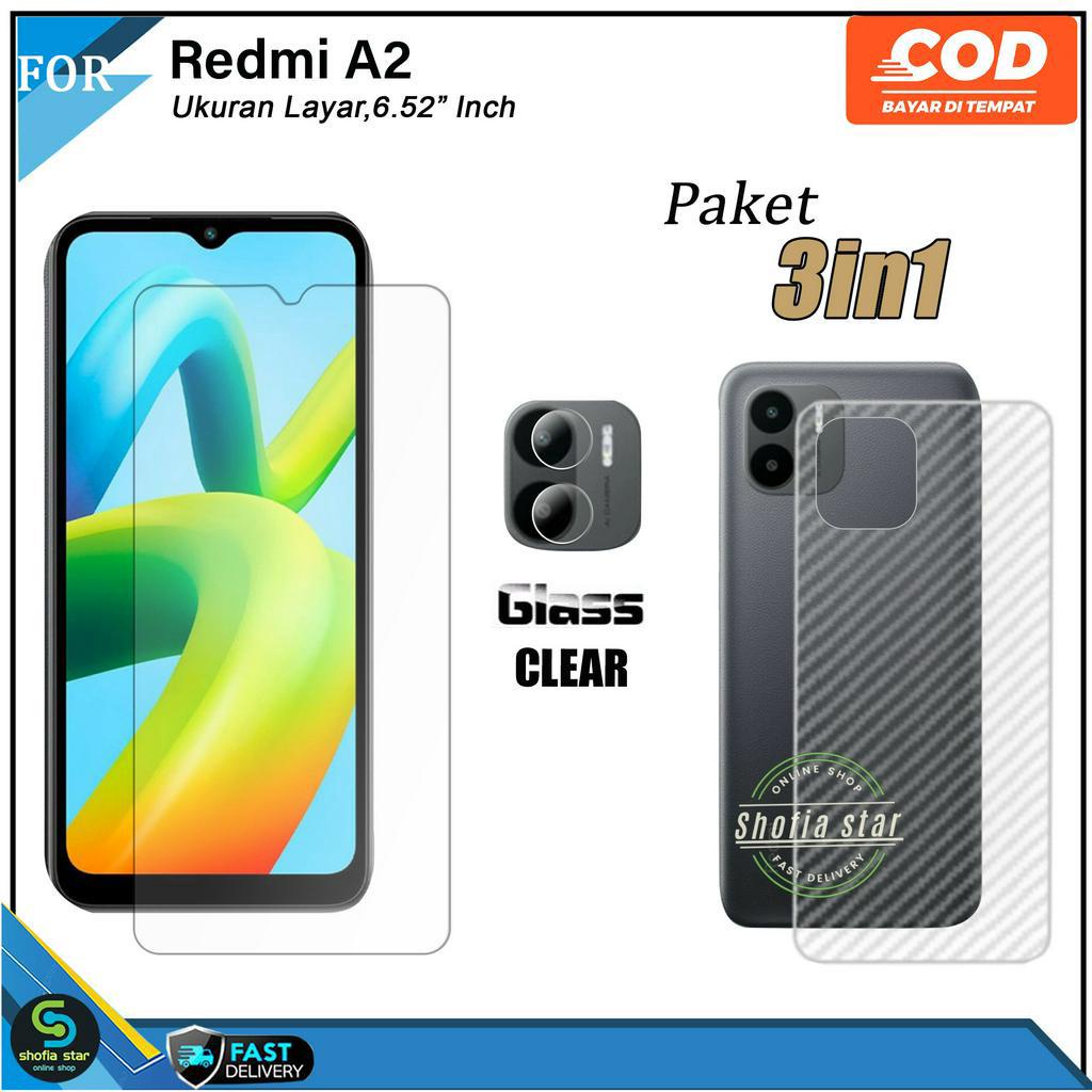 Promo 3in1 Tempered Glass Ceramic Privacy Redmi A2 Anti Gores Anti Spy Full Layar