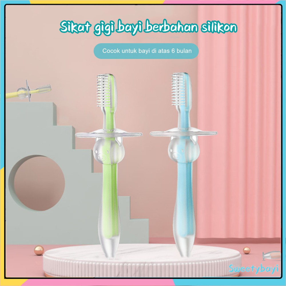 Sweetybayi Sikat Gigi Bayi Silicon Baby tooth brush