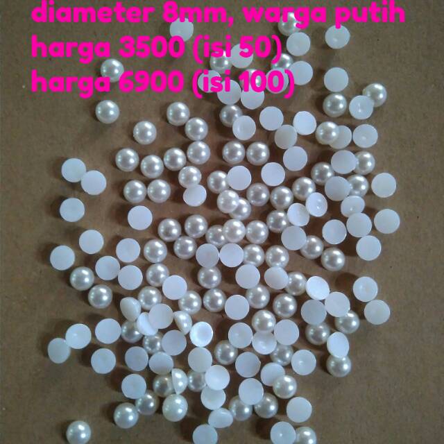 MT03A Mutiara belah isi 50 mutbel untuk hiasan souvernir/mahar