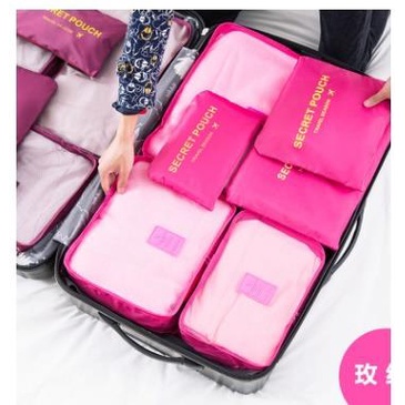 Travel Organizer 6in1 Set Storage Travelling Bag 6 in 1 Koper Tas Korean Style Korea Laundry Pouch